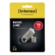 USB zibatmiņa Intenso Basic Line 16 GB USB 2.0, sudraba un melna