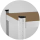 Humberg 4841 metāla noliktavas plaukts 150x75x30 cm, balts