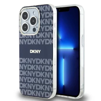 DKNY iPhone 15 Pro Max vāciņš IML Mono & Stripe MagSafe, zils
