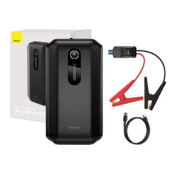 Baseus Super Energy Auto Jump Starter 10000mAh, 1000A, USB (melns) | Car (black)