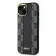 Dkny iPhone 15 / 14 / 13 vāciņš Leather Checkered Mono Pattern MagSafe, melns