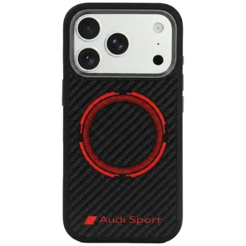 Audi RSQ Carbon Fiber Sport MagSafe vāciņš iPhone 18 Pro / 17 Pro, Black