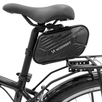 Wozinsky WBB27BK ūdensizturīga velosipēda sēdekļa soma 1.5L, melna
