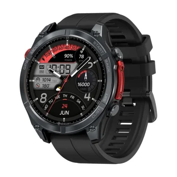 Viedpulkstenis Zeblaze Stratos 4, 1.43" AMOLED, GPS, 5 ATM, melns