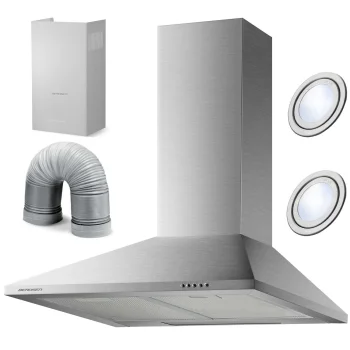 Kustīgais dūmvada tvaika nosūcējs Berdsen BT-213 60 cm Inox