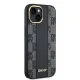 DKNY iPhone 14 / 15 / 13 vāciņš Leather Checkered Mono Pattern MagSafe, melns