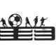 Medaļu pakaramais Futbols, 40 x 14 cm, melns