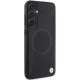 BMW Samsung Galaxy S24 vāciņš Leather Half Textured & Circle MagSafe, melns