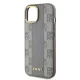 DKNY iPhone 15 vāciņš Leather Checkered Mono Pattern MagSafe, bēšs