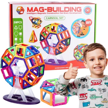 Magnētiskais konstruktors, 59 detaļas