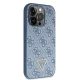 Guess iPhone 15 Pro vāciņš Crossbody 4G Metal Logo, zils