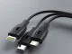 Automašīnas lādētājs USB-C 15W + USB-A 15W ar 3-in-1 kabeli un displeju, melns