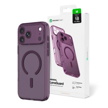 Vāciņš AmazingThing Minimal Mag Lens priekš iPhone 18 Pro Max ar kameras aizsargu, violets