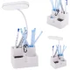 LED galda lampa ar organizatoru, 24 LED, balta