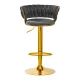 Grima un bāra krēsls 4Rico QS-B313a, samts, pelēks
