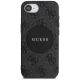 Guess 4G Circle Classic Logo MagSafe vāciņš Apple iPhone 16e - Melns