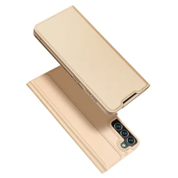 Dux Ducis Samsung Galaxy S22+ atverams vāciņš maciņš grāmatiņa Skin Pro, zelta