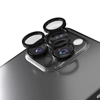 Etteri kameras aizsargstikls priekš iPhone 16 Pro / 16 Pro Max, melns
