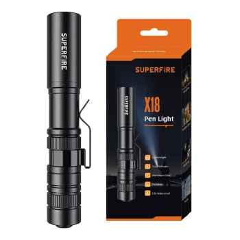 Superfire X18 kabatas lukturītis, 55 lm, 5 W, 5 režīmi