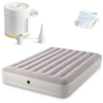 Intex 64179 divvietīgs piepūšamais matracis ar elektrisko sūkni, 203x152x30 cm