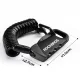 Rockbros 32120010003 RBK6N velosipēda un ķiveres koda slēdzene, 120 cm, melna