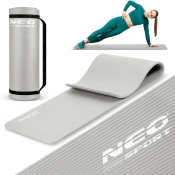 Neo-Sport vingrošanas paklājiņš 183 x 60 cm, pelēks