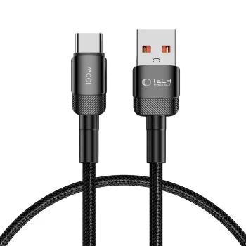 Tech-Protect UltraBoost Evo USB-C / USB-A kabelis 100W 5A 0.5m, melns