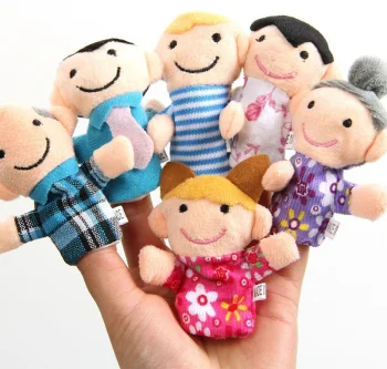 Leļļu teātris Plīša rotaļlieta uz pirksta 6 gab. | Puppet Theater Plush toy on finger 6 pcs