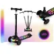 Trīsriteņu balansa skrejritenis bērniem LED Ricokids Glowi, melns
