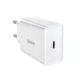 Baseus Speed Mini USB-C ātrais sienas lādētājs 20W, Balts