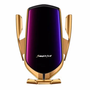 Automātisks Automašīnas Turētājs ar Bezvadu Lādētāju 10W 2in1, Zelts | Automatic Car Holder with Wireless...