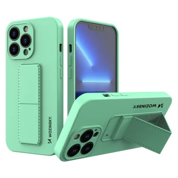Wozinsky Kickstand Case iPhone 13 mini vāciņš ar statīvu, piparmētru krāsā