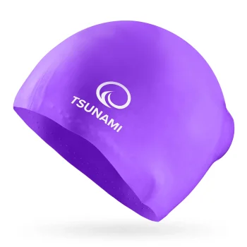 Silikona peldcepure TSUNAMI gariem matiem, violeta