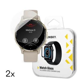 Wozinsky Full Glue rūdīts aizsargstikls Garmin Venu 3S 41mm, 2 gab.