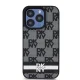 DKNY iPhone 15 Pro Max vāciņš Leather Checkered Mono Pattern, melns