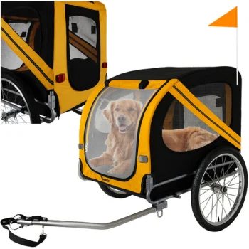 Purlov 25373 velosipēda piekabe suņiem, melna