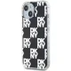 DKNY iPhone 15 / 14 / 13 vāciņš IML Checkered Mono Pattern, melns