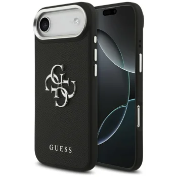 Guess Grained Big 4G Classic Logo vāciņš Apple iPhone 17 Air, melns