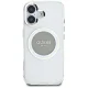 Guess IML Metal Colored Circle Classic Logo MagSafe vāciņš iPhone 16, pelēks