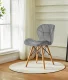 ModernHome velūra ēdamistabas krēslu komplekts, 4 gab., pelēks
