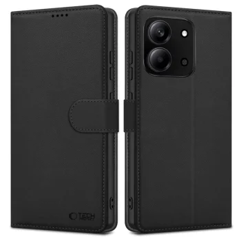 Tech-Protect Wallet atverams vāciņš Xiaomi Redmi 15C, Melns