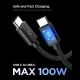 Sienas lādētājs Spigen EE451EU Essential USB-C GaN Pro 45W ar kabeli, melns