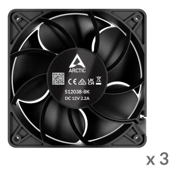 Arctic Gmbh S12038-8K Servera ventilatori, 4-pin, 120mm, 3 gab.