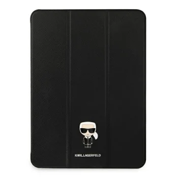 Karl Lagerfeld Saffiano Ikonic Karl maciņš iPad Pro 11" (2021) - Melns