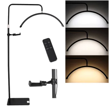 LED kosmētiskā loka lampa 36W, bezēnu, melna