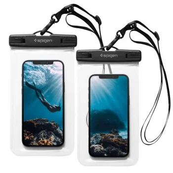 Spigen A601 universālais ūdensizturīgais vāciņš 2 gab., caurspīdīgs