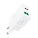 Acefast A25 tīkla lādētājs USB Type-C / USB-A 20W, balts