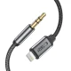 Audio kabelis Tech-Protect UltraBoost Lightning uz 3.5 mm Jack 1 m, melns