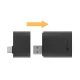 Icy Box IB-CR204-CU3 2-in-1 USB-C un USB-A atmiņas karšu lasītājs Melns