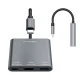USB centrmezgls Wozinsky WHCH-01 USB-C PD 100W HDMI 4K@30Hz USB-A 10 Gb/s, pelēks